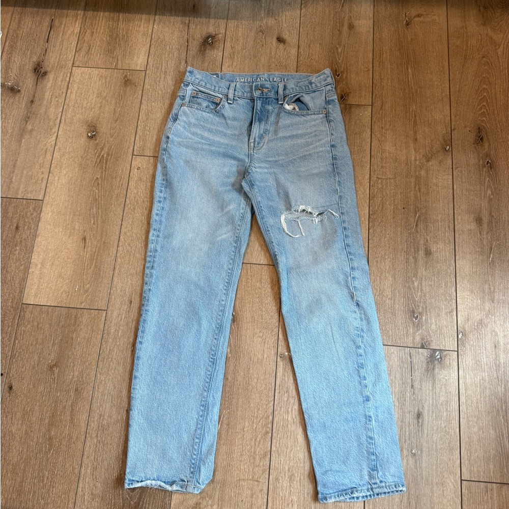 American Eagle super high rise ankle straight